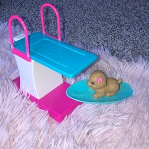Barbie Pink and Blue Slide with Puppy